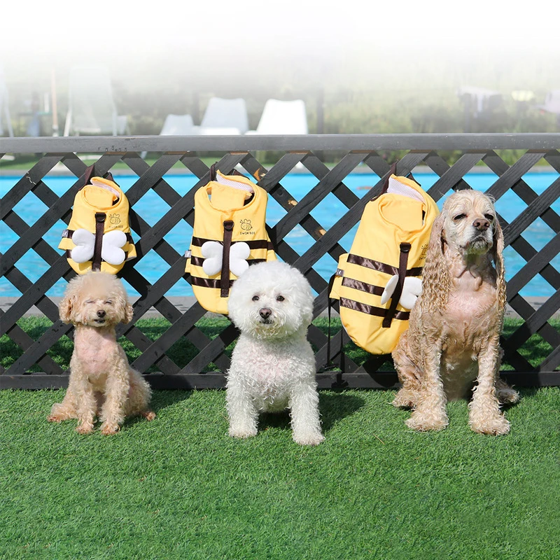 Verão pequena abelha cão maiô  - Dog Life Jacket avaliação e preço