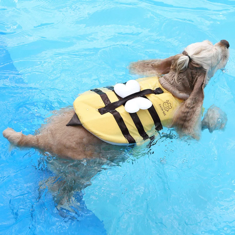 Verão pequena abelha cão maiô  - Dog Life Jacket avaliação e preço